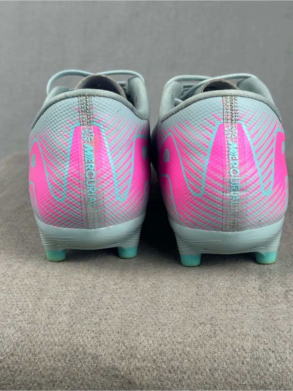 Nike Zoom Vapor 16 Academy FG/MG Ocean /Pink Cleats Unisex US Sz 5.5Y EU 38